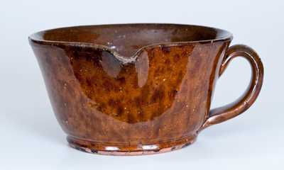 Glazed Pennsylvania Redware Pipkin