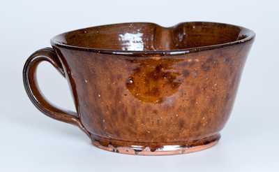 Glazed Pennsylvania Redware Pipkin