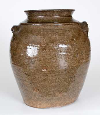 3 Gal. Edgefield, South Carolina Alkaline-Glazed Stoneware Jar