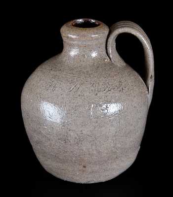 North Carolina Stoneware Jug Inscribed 