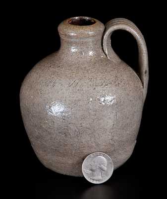 North Carolina Stoneware Jug Inscribed 