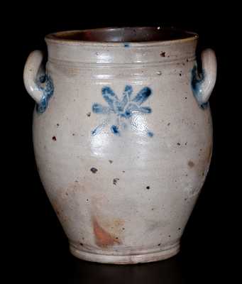 1/2 Gal. Stoneware Jar with Brushed Star Decoration, Manhattan or Kingston, NY origin