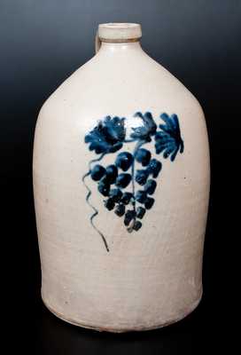 A. K. BALLARD / BURLINGTON, VT Stoneware Jug with Grapes Decoration