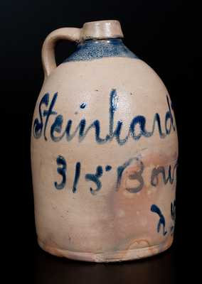 Stoneware Jug with Script BOWERY, New York Advertising