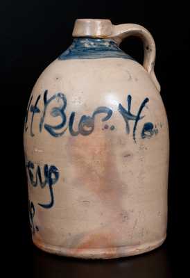 Stoneware Jug with Script BOWERY, New York Advertising