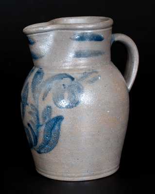 Strasburg, VA Stoneware Pitcher with Floral Decoration