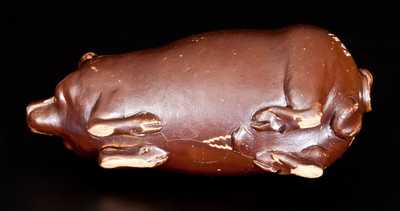 Anna Pottery Stoneware Pig Flask Inscribed