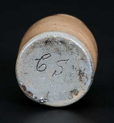 Very Unusual Swank, Johnstown, PA Miniature Stoneware Jar Inscribed 