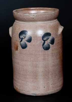 1 1/2 Gal. Stoneware Churn with Floral Decoration, Baltimore, circa 1880