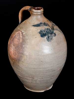 Two Gallon Stoneware Jug w/ Incised Floral Decoration, probably Albany, NY, c1815-20