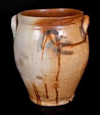 Rare D. WILLIAMS / POUGHKEEPSIE Stoneware Jar, Durrell Williams, 1815-1820