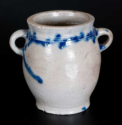 1/2 Gal. Vertical-Handled Stoneware Jar, probably Manhattan, fourth-quarter 18th century