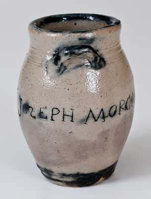 Important Miniature Ovoid Stoneware Jar Inscribed Joseph Morgan