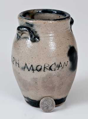 Important Miniature Ovoid Stoneware Jar Inscribed 