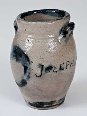 Important Miniature Ovoid Stoneware Jar Inscribed 