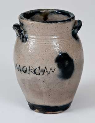 Important Miniature Ovoid Stoneware Jar Inscribed 