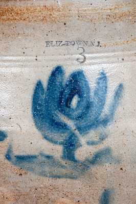 ELIZ-TOWN-N.J (Elizabethtown, NJ) Stoneware Jar, attrib. Keen Pruden, circa 1832
