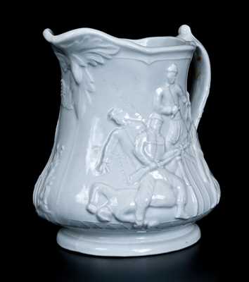 Millington, Astbury & Poulson, Trenton, NJ, Ironstone Civil War Commemorative Pitcher
