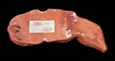 Rare Redware Lamb Figure, J. Eberly & Co., Strasburg, VA, circa 1895