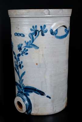 Unusual Philadelphia Stoneware Water Cooler with Odd Fellows Chain Link Motif