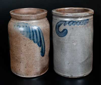 Lot of Two: Virginia Stoneware Jars, Strasburg and Richmond