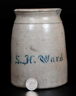 Rare S. H. WARD (West Brownsville, PA) Small Stoneware Canning Jar