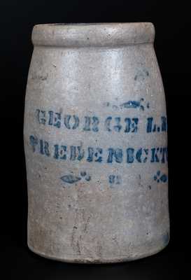 Stoneware Canning Jar Advertising GEORGE L. HILL / FREDERICKTOWN