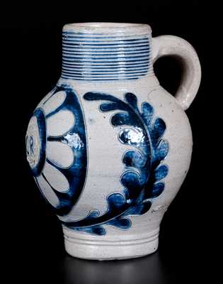 Westerwald Stoneware "GR" Mug w/ Incised Decoration, circa 1780