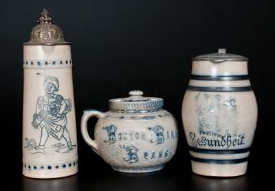 Lot of Three: Whites Utica Stoneware Vessels