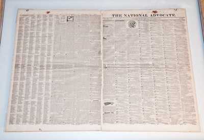 Impressive 1825 Newspaper w/ Illustrated Clarkson Crolius Advertisement