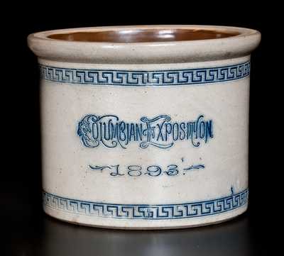 COLUMBIAN EXPOSITION / 1893 Souvenir Stoneware Crock