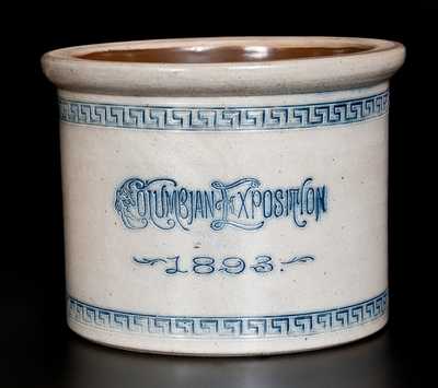 COLUMBIAN EXPOSITION / 1893 Souvenir Stoneware Crock