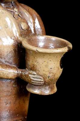 Important J. L. Mathews, Rock Mills, AL, 1890-1910 African American Stoneware Figural Face Bank