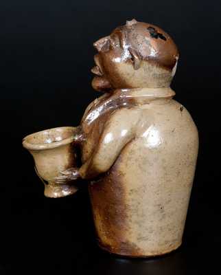 Important J. L. Mathews, Rock Mills, AL, 1890-1910 African American Stoneware Figural Face Bank