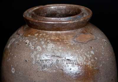 Very Rare CARVER & WIGHTMAN / EDINGBURG, Virginia Stoneware Canning Jar