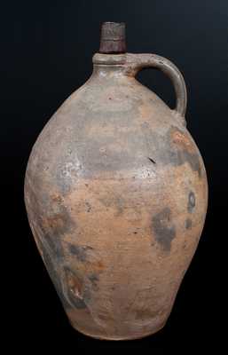 Rare PAUL:CUSHMAN Ovoid Stoneware Jug, Albany, c1815