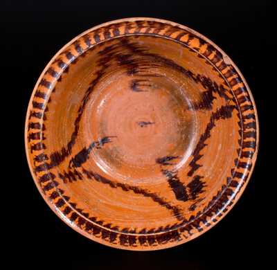 Manganese-Decorated Redware Bowl, Pennsylvania origin, circa 1840-1875