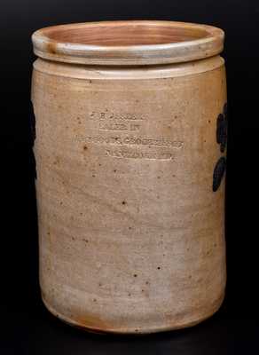 Rare NANTICOKE, MD Eastern Shore Stoneware Advertising Jar, Baltimore, circa 1870