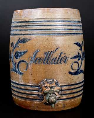 Stoneware Ice Water Cooler w/ Incised Decoration att. Wingender Pottery, Haddonfield, NJ, late 19th century