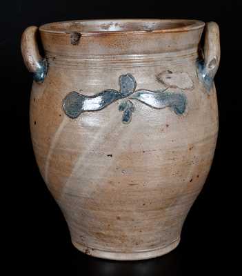 3 Gal. Manhattan Stoneware Jar w/ Incised Decoration, early 19th century