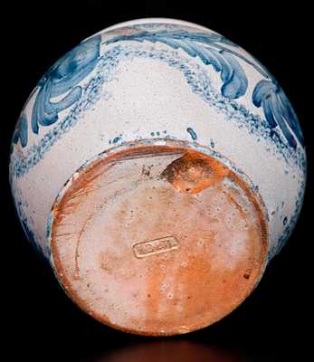 Extremely Rare I. BELL (John Bell) Tin-Glazed Redware Jar, Winchester, VA or Hagerstown, MD, c1825
