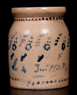 Fine Small-Sized Stoneware Jar Inscribed 