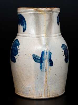 Scarce JOHN BELL / WAYNESBORO Stoneware Pitcher with Tulip Decoration