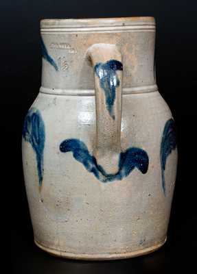 Scarce JOHN BELL / WAYNESBORO Stoneware Pitcher with Tulip Decoration