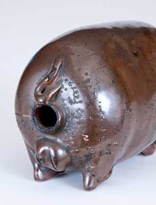 Anna Pottery Stoneware 1893 "World's Fair" Pig Flask, Anna, Illinois
