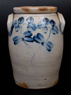 2 Gal. Stoneware Jar with Floral Decoration, Baltimore, circa 1870