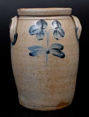 2 Gal. Stoneware Jar with Floral Decoration, Baltimore, circa 1870