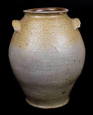 Ovoid Stoneware Jar with Iron-Oxide Dip, attrib. John Swann, Alexandria, Virginia, c1810