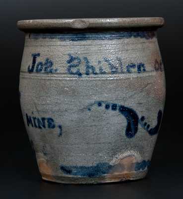 Attrib. A. Conrad, Greensboro, PA Stoneware Jar Inscribed 