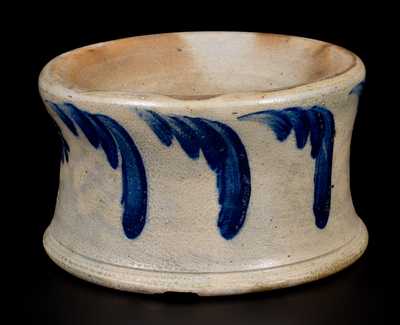 Cobalt-Decorated Stoneware Spittoon, Stamped 